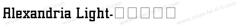 Alexandria Light字体转换